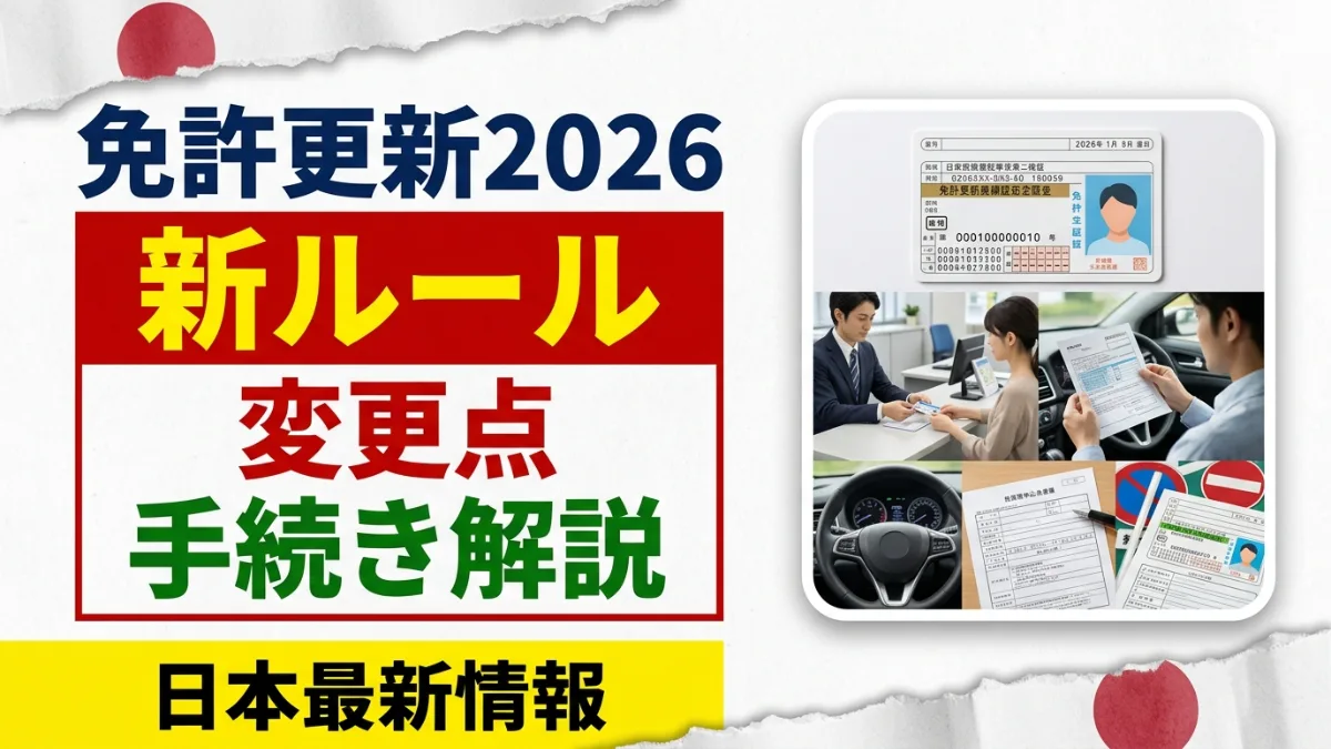 日本の運転免許更新手続き2026｜新ルールと変更点を解説