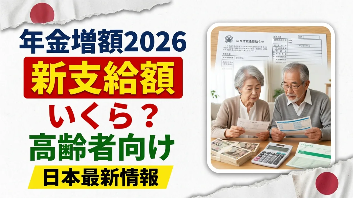 日本の年金増額2026｜高齢者向け最新支給額を解説