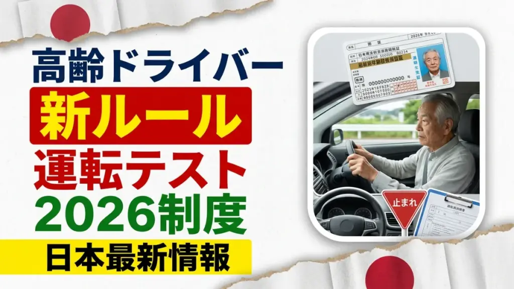 日本の高齢ドライバー免許制度2026｜年齢別運転テストの新ルール